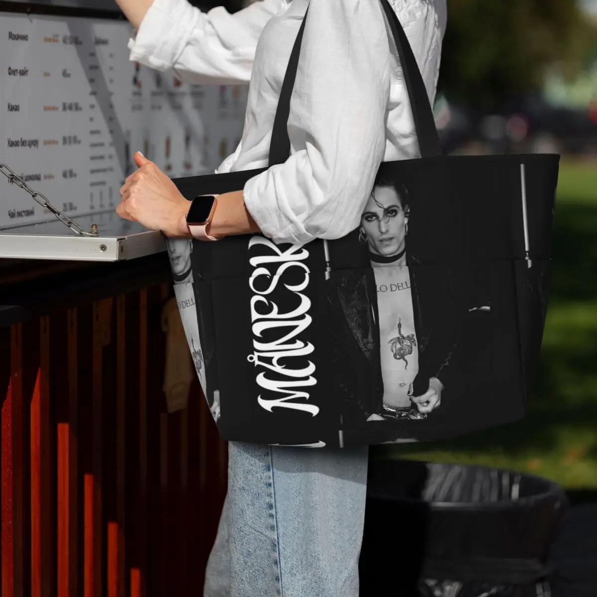 Yoga Fitness Tote - Torba plażowa Damiano David Maneskin, torba