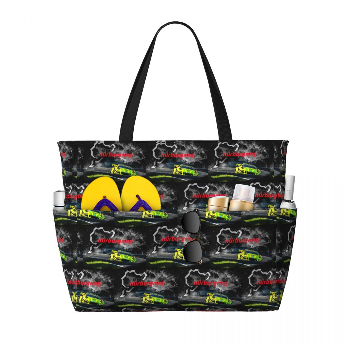 Yoga Fitness Tote - Torba plażowa z nadrukiem Nurburgring, torba