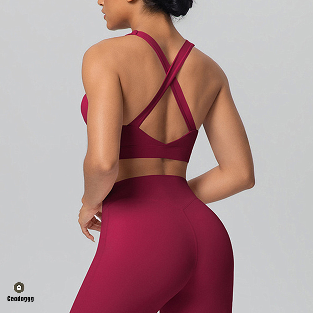 Yoga Mat For Fitness - Biustonosz sportowy z wkładkami, na ramiączkach,