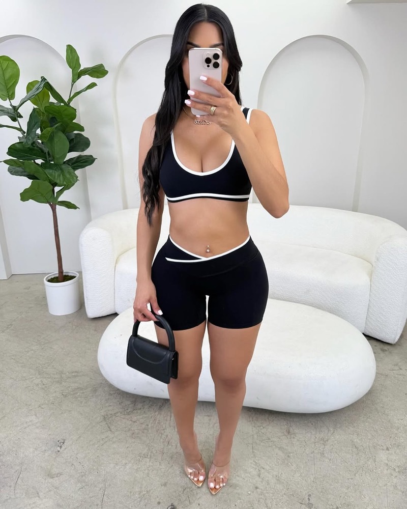 STYLISH LADY Kontrastowy Zesta – Yoga Fitness Fit Club recenzja i cena