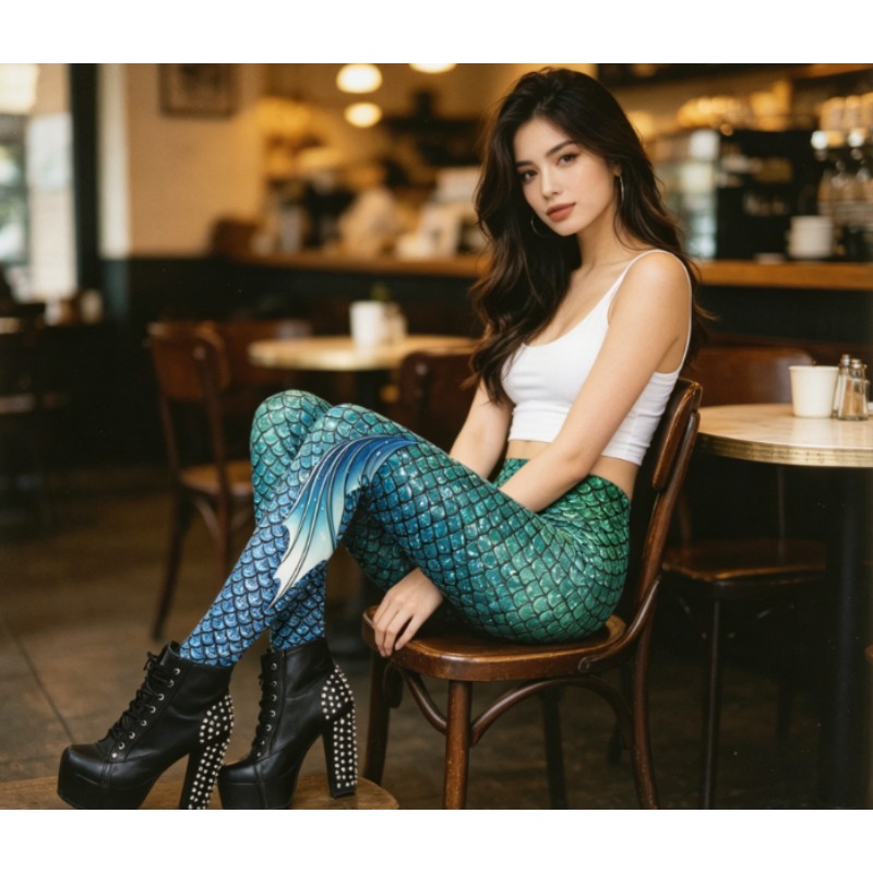 Legginsy damskie z nadrukiem ł – Yoga Fitness Holiday recenzja i cena