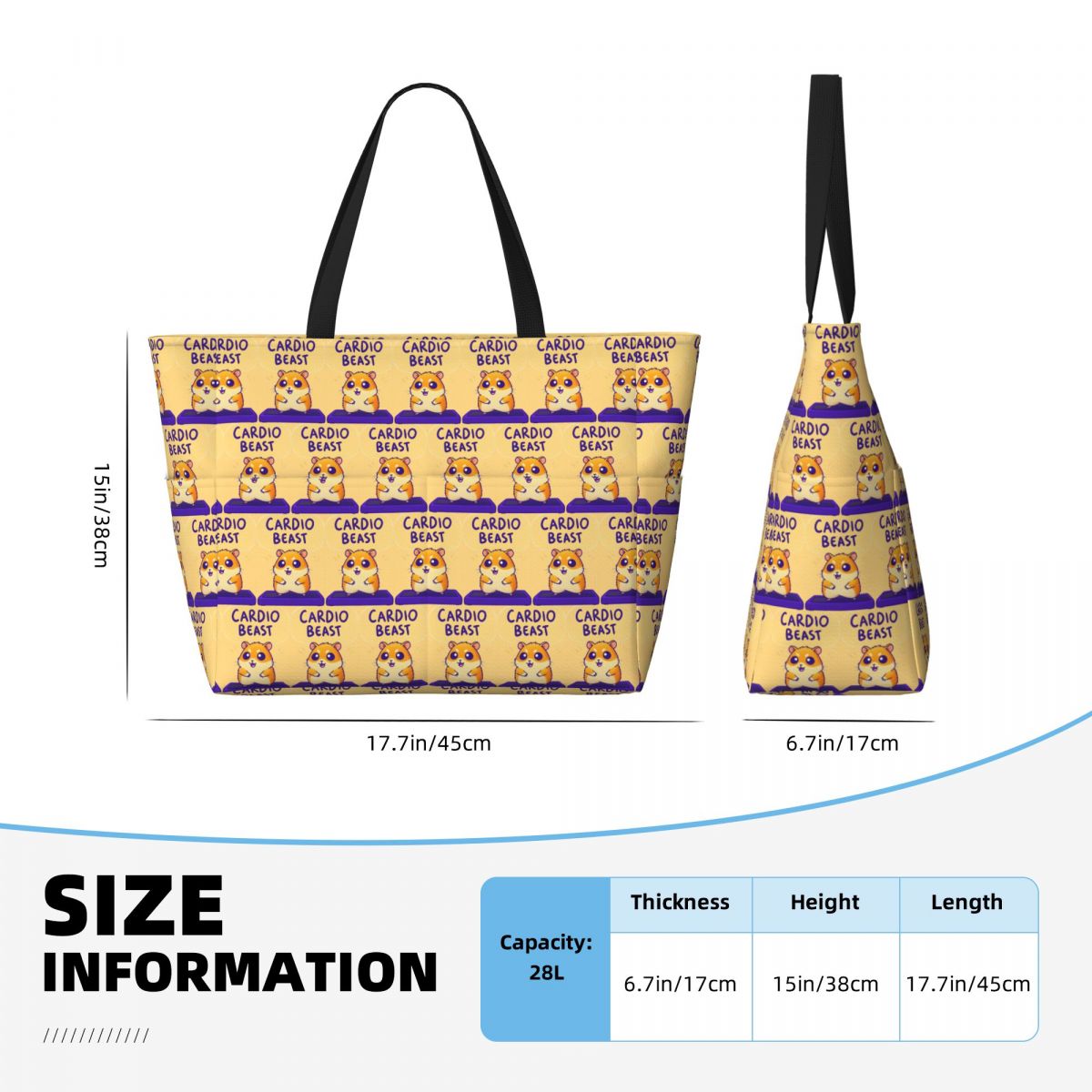 Torba na plażę z naklejkami Ca – Yoga Fitness Tote recenzja i cena