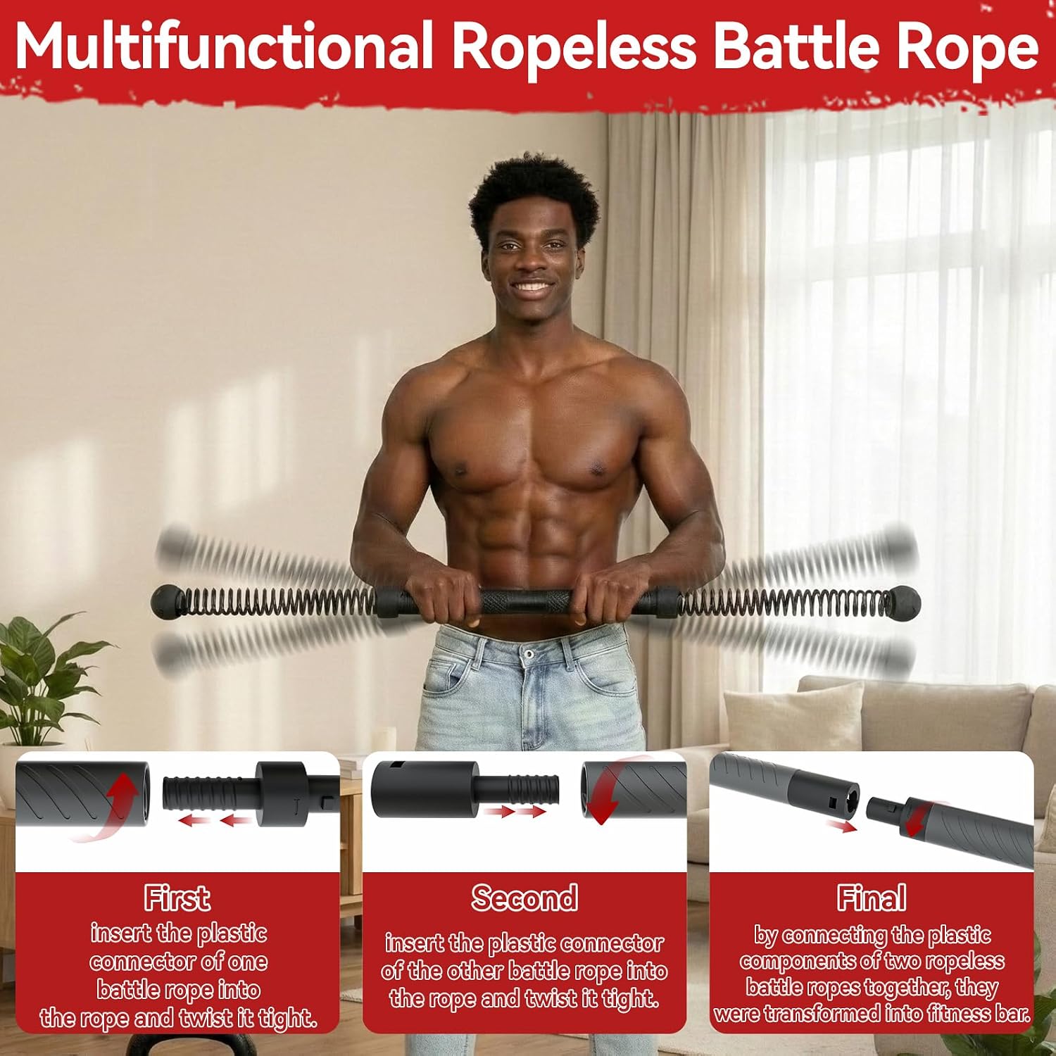 Ulepszony bezprzewodowy sprzęt – Battle Rope Exercise recenzja i cena