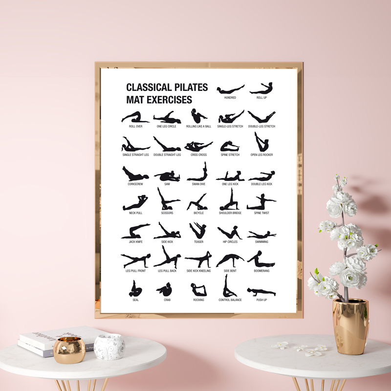Plakat bez ramy z schematem ćw – Fitness Yoga Pilates recenzja i cena