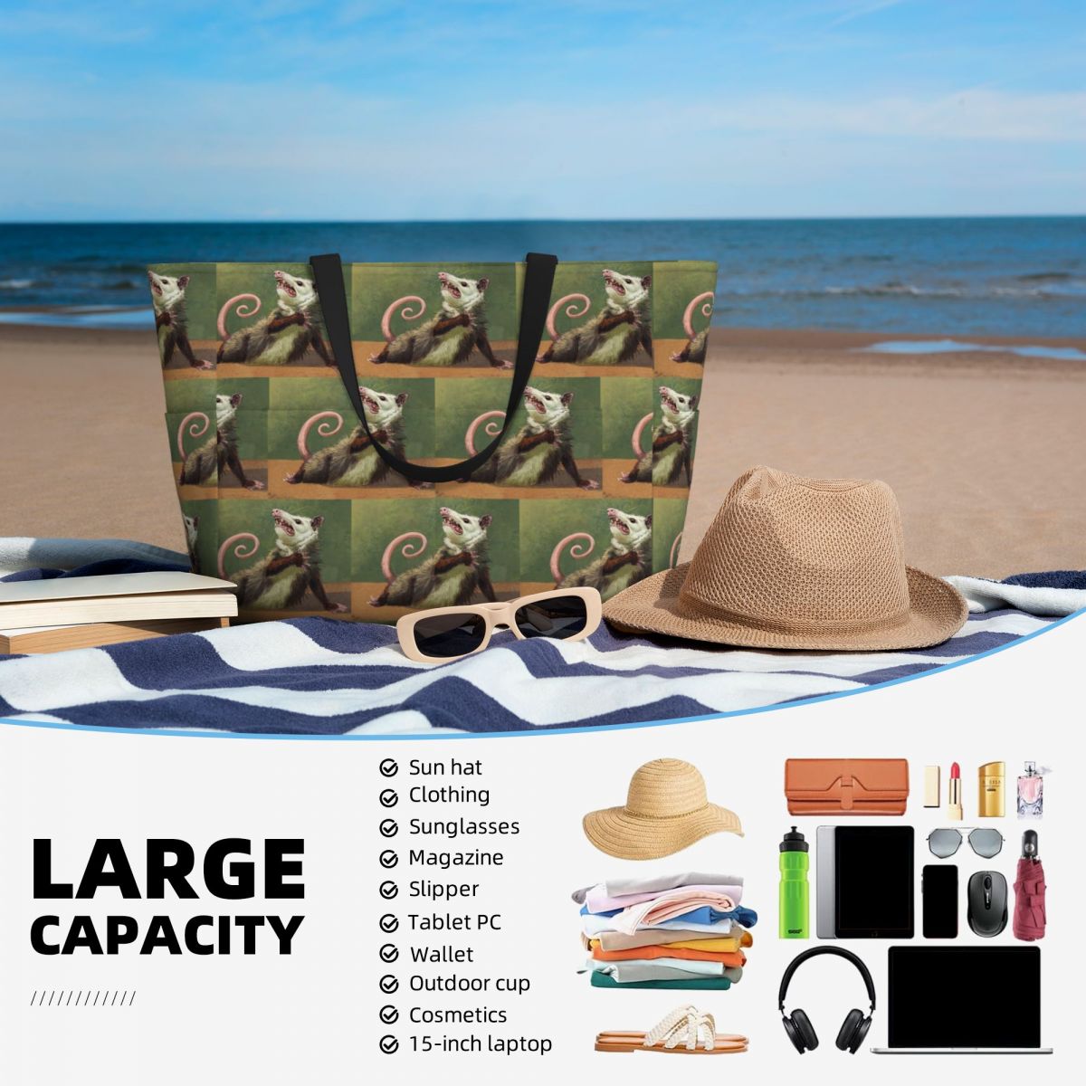 Torba plażowa z motywem amator – Yoga Fitness Tote recenzja i cena